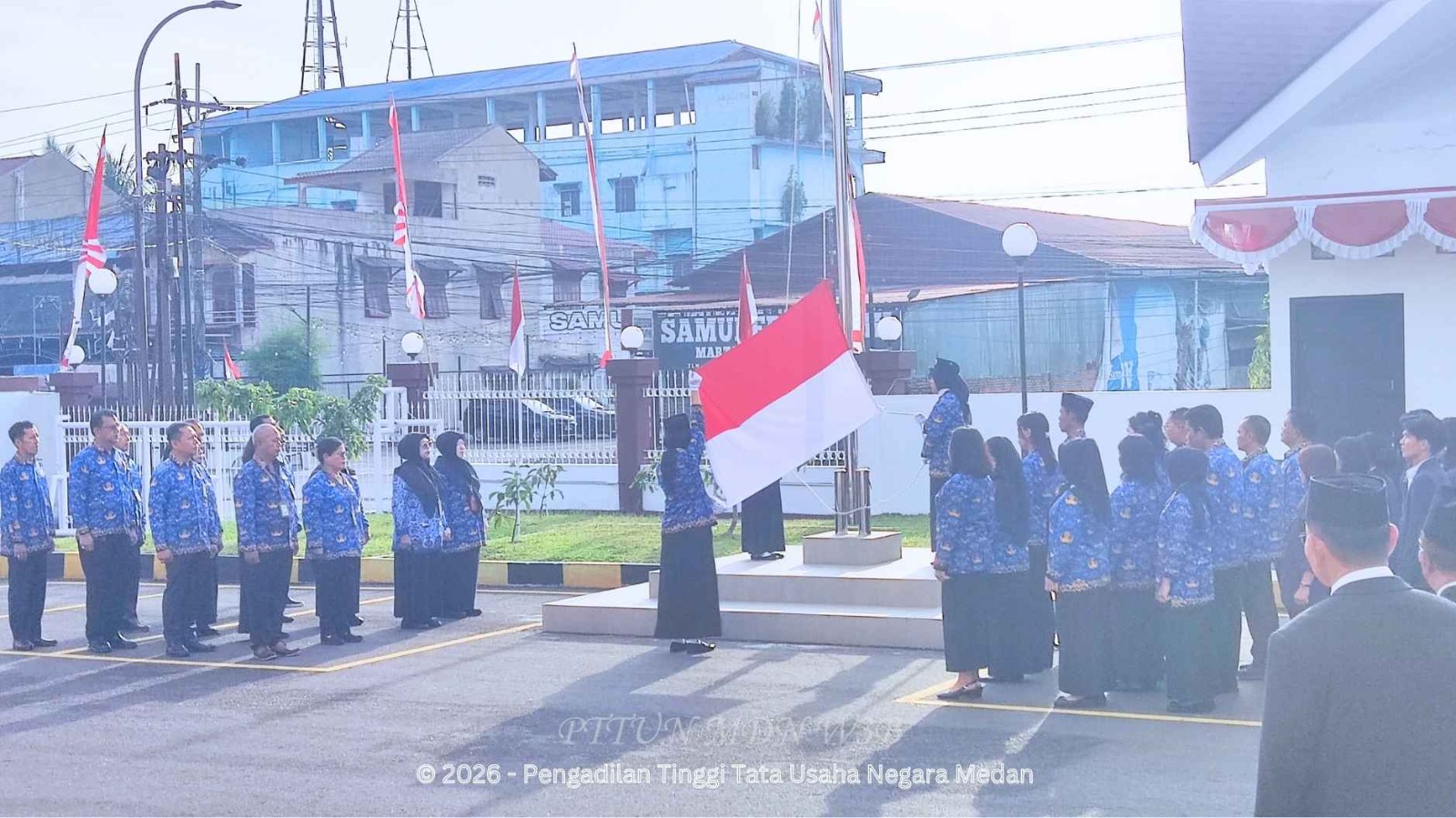 Upacara Hari Ulang Tahun Ke – 81 Kemerdekaan Republik Indonesia di Lingkungan Pengadilan Tinggi Tata Usaha Negara Medan